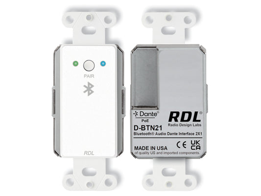 RDL D-BTN21 Bluetooth Audio Dante Network Interface