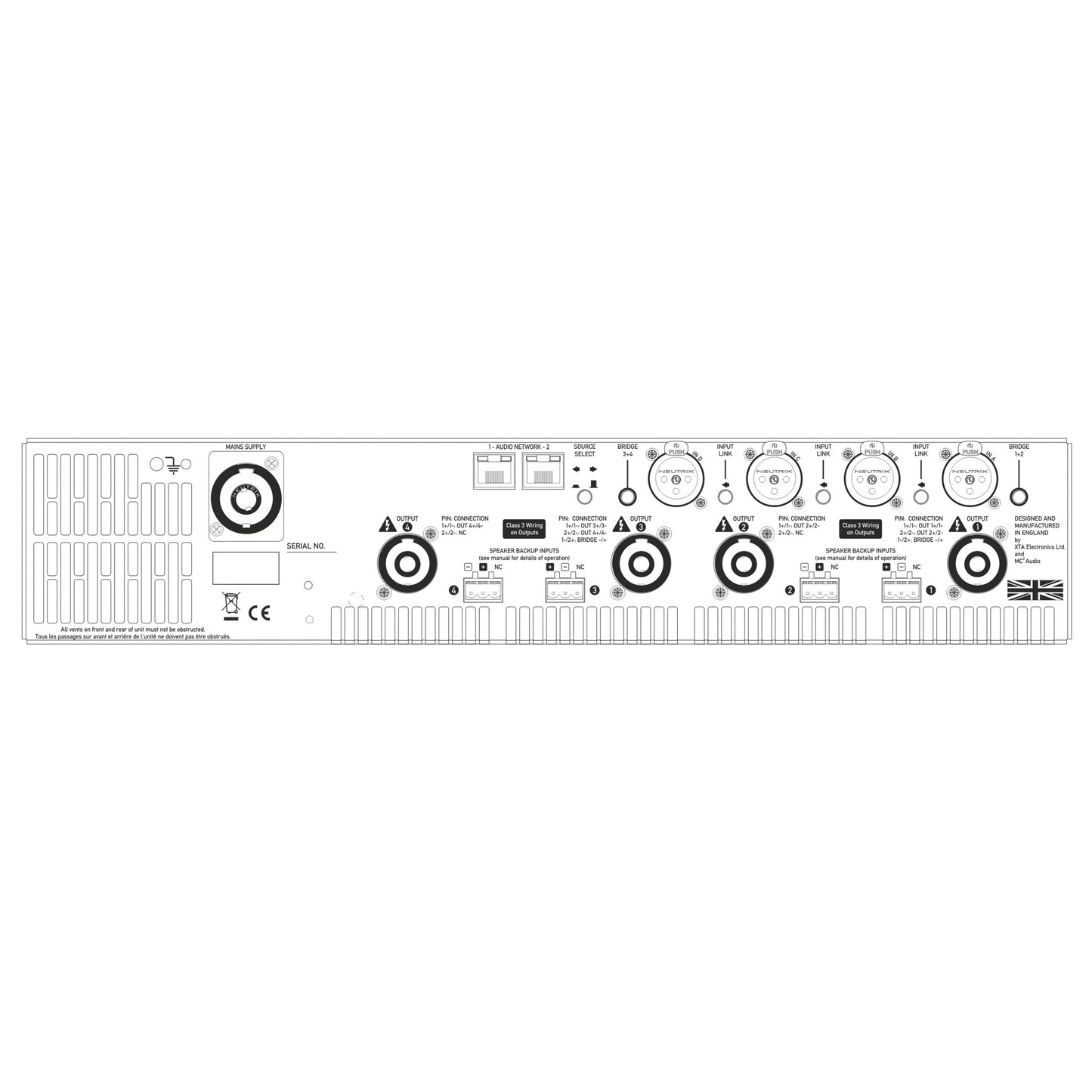 Danley D5K4-ND-220 4 Channel Amplifier Class-D Power