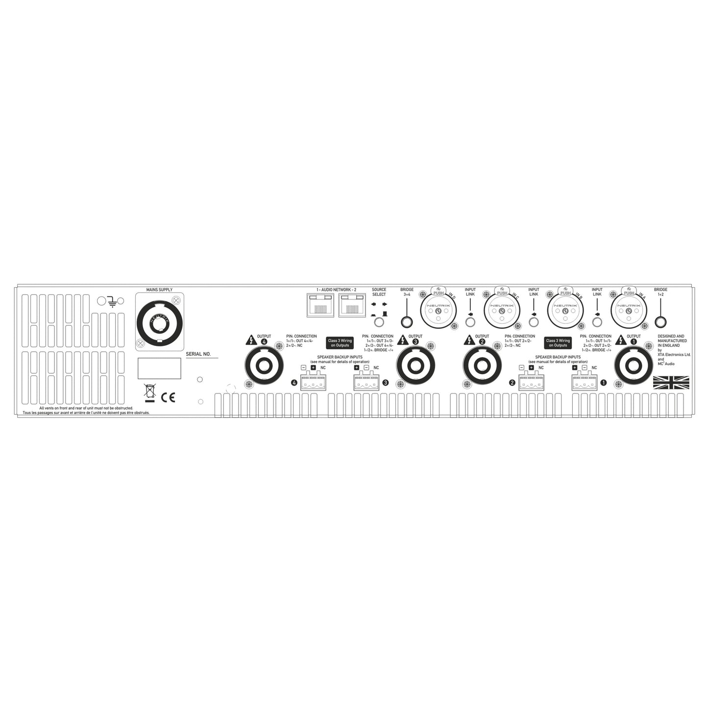 Danley D5K4-ND 4 Channel Amplifier Class-D Power