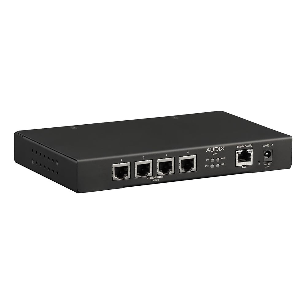 Audix DN4 Dante Aes67 Interface For 4 Single Element