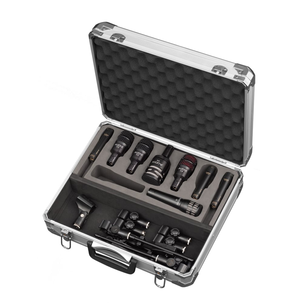 Audix DP8 Drum Kit, Pkg Of 8, 1-I5 2-D2, 1-D4, 1-D6, 2-M1280B, 1-M1280Bhc