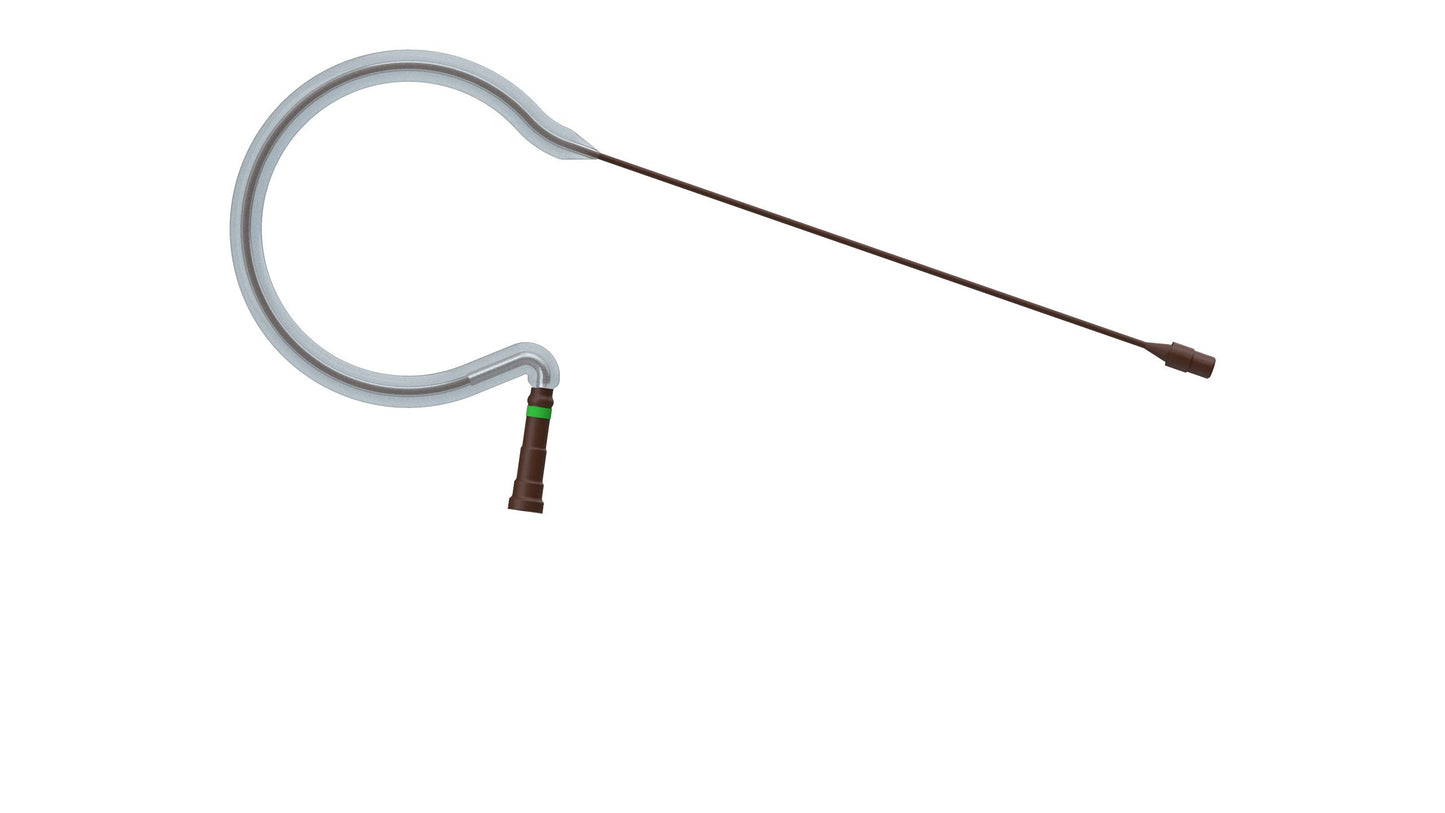 Countryman E6 Directional Earset With Flexible Boom And Springy Ear Section For Sennheiser | 3.5mm locking (SR) (1mm) | Standard Gain | Cocoa