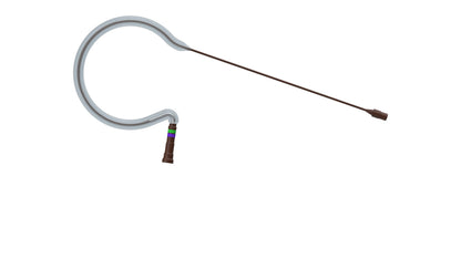Countryman E6 Directional Earset With Flexible Boom And Springy Ear Section For Shure | TA4F (AX) (1mm) | For very powerful vocals | Cocoa