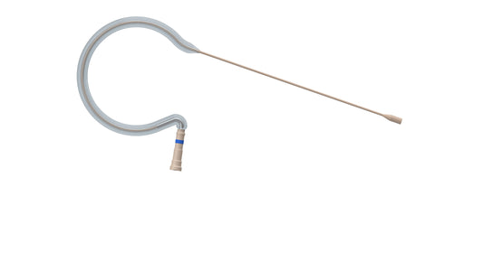 Countryman E6 Omnidirectional Earset With Flexible Boom And Springy Ear Section For Shure | TA4F (SL) (1mm) | For speaking and vocals | Light Beige