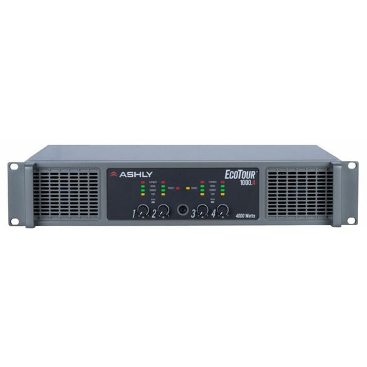 Ashly EcoTour 1000.4 High-Efficiency Touring Power Amplifier 4X1000W At 2/4 Ohms & 70V, 500W