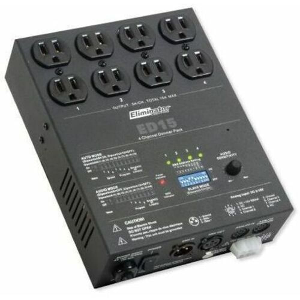 Eliminator Lighting ED15 4-Channel DMX Dimmer Pack With Built-In Programs