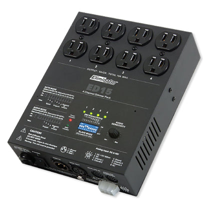 Eliminator Lighting ED15 4-Channel DMX Dimmer Pack With Built-In Programs
