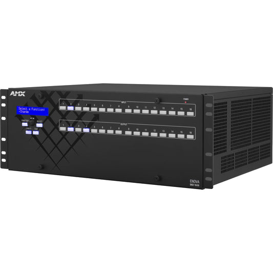 AMX FG1061-16-FX Enova DGX 1600 enclosure angled front view with LCD display and input/output buttons