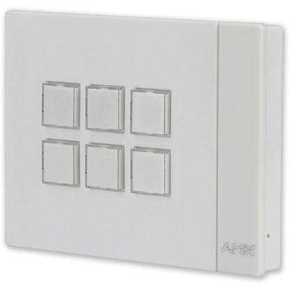 AMX FG2102-06P-W Massio 6-Button Ethernet Controlpad
