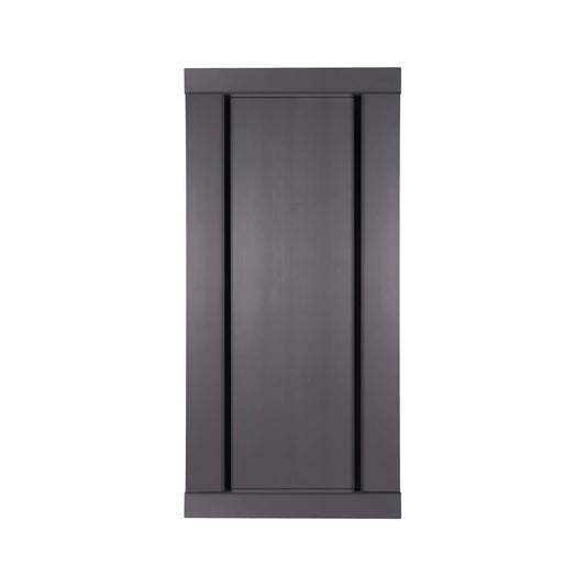 AMX FG560-02-BL HydraPort 9 module box closed, flush black lid flat against tabletop