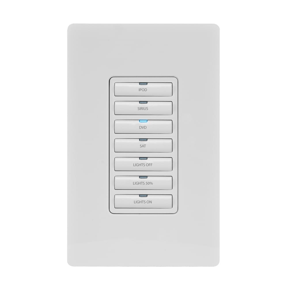 AMX FG5793-03-WH Met-7E Metreau 7-Button Ethernet Keypad