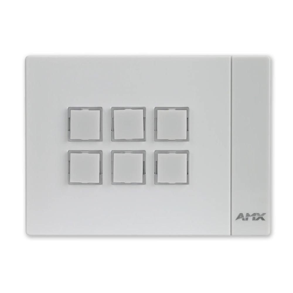 AMX FG5793-06L-W Massio Keypad 6-Button Landscape White