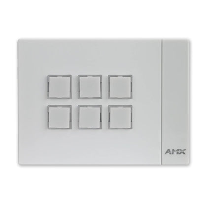 AMX FG5793-06L-W Massio Keypad 6-Button Landscape White