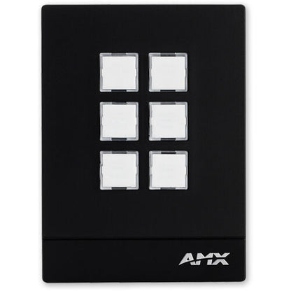 AMX FG5793-06P-BL Mkp-106P-Bl Massio 6-Button Ethernet Keypad, Portrait, Black
