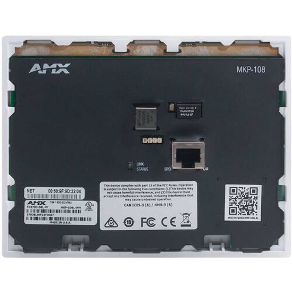 AMX FG5793-08L-BL Mkp-108 8 Button Massio Keypad With Knob