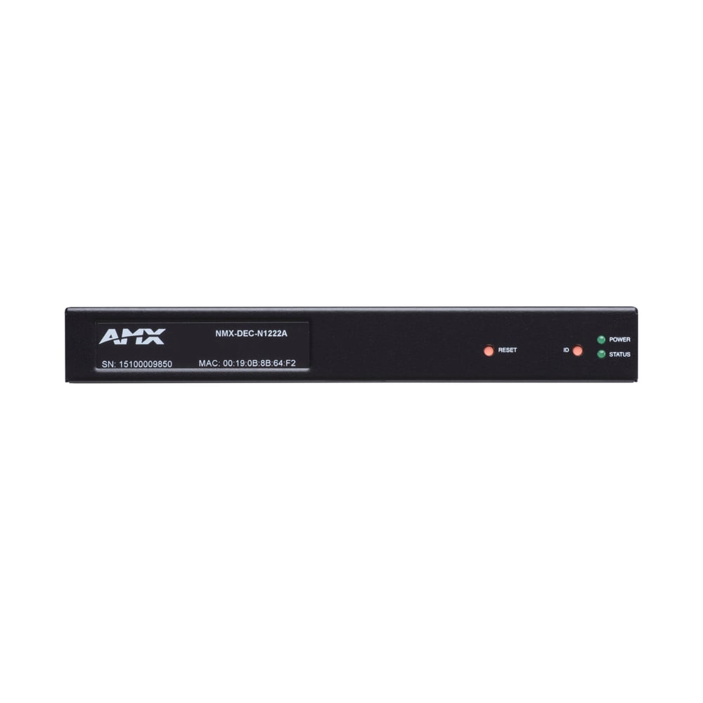 AMX FGN1222A-SA Svsi Stand-Alone Minimal Compression Voip Decoder W/(2)Rj45 Network Port