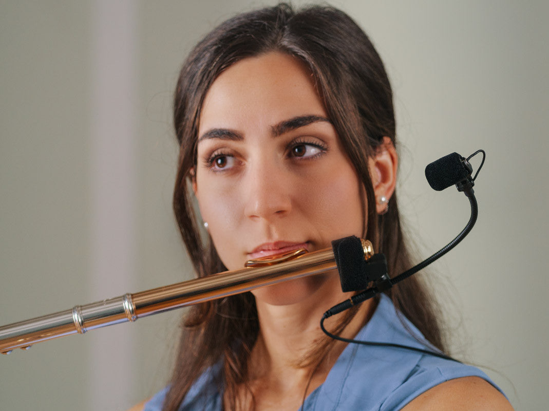 Neumann MCM Miniature Clip Mic System - woodwinds, on flute