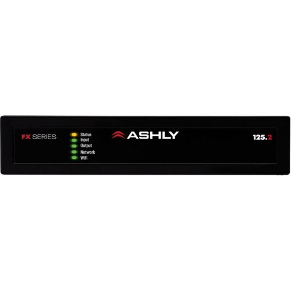 Ashly FX125.2 1/2-Rack Compact 2-Chan Power Amp With Dsp, 2 X 125W At 4/8 Ohms, 1 X 250W At 70V