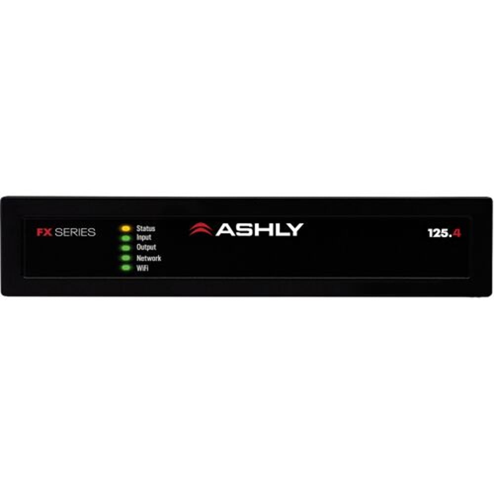Ashly FX125.4 1/2-Rack Compact 4-Chan Power Amp With Dsp, 4 X 125W At 4/8 Ohms, 2 X 250W At 70V
