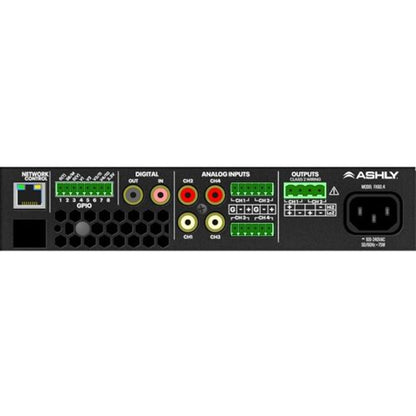 Ashly FX125.2 1/2-Rack Compact 2-Chan Power Amp With Dsp, 2 X 125W At 4/8 Ohms, 1 X 250W At 70V