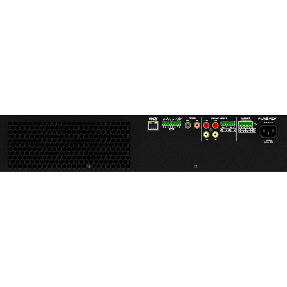 Ashly FX500.2 2-Channel Power Amplifier With Dsp 2 X 500W At 2/4 Ohms