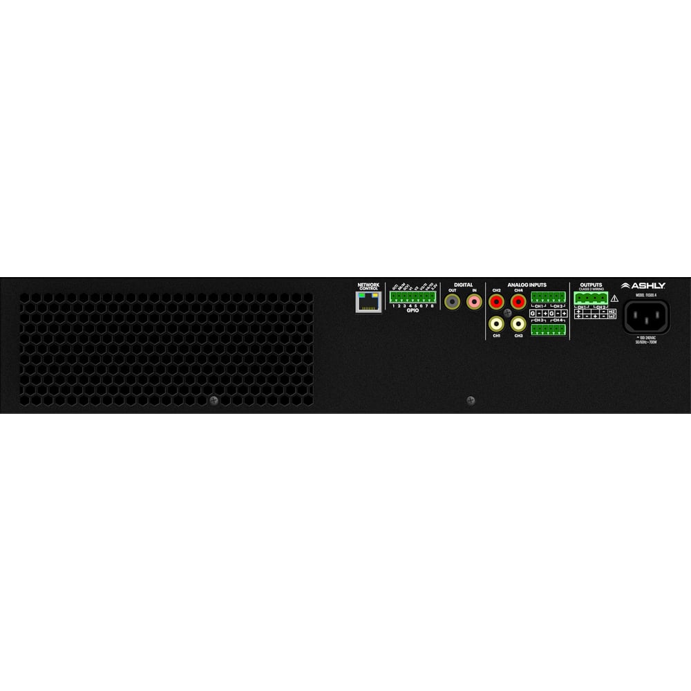 Ashly FX500.4 4-Channel Power Amplifier With Dsp, 4 X 500W At 2/4 Ohms