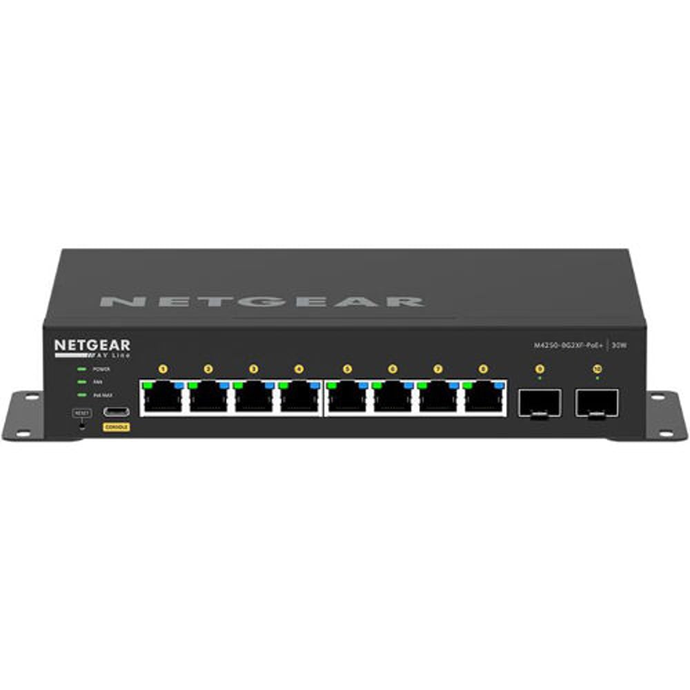 NETGEAR GSM4210PX-100NAS M4250-8G2Xf-Poe+ Fully Managed Desktop Switch
