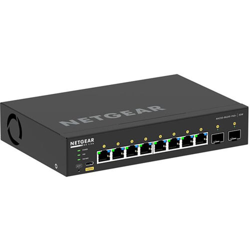 NETGEAR GSM4210PX-100NAS M4250-8G2Xf-Poe+ Fully Managed Desktop Switch
