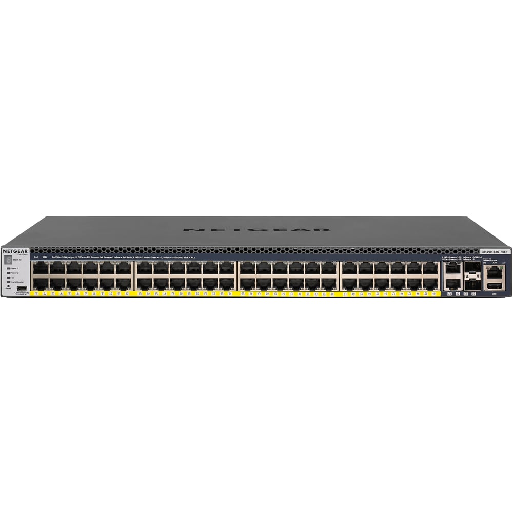 NETGEAR GSM4352PA-100NES M4300-52G-Poe+ Managed Swch Aps550W