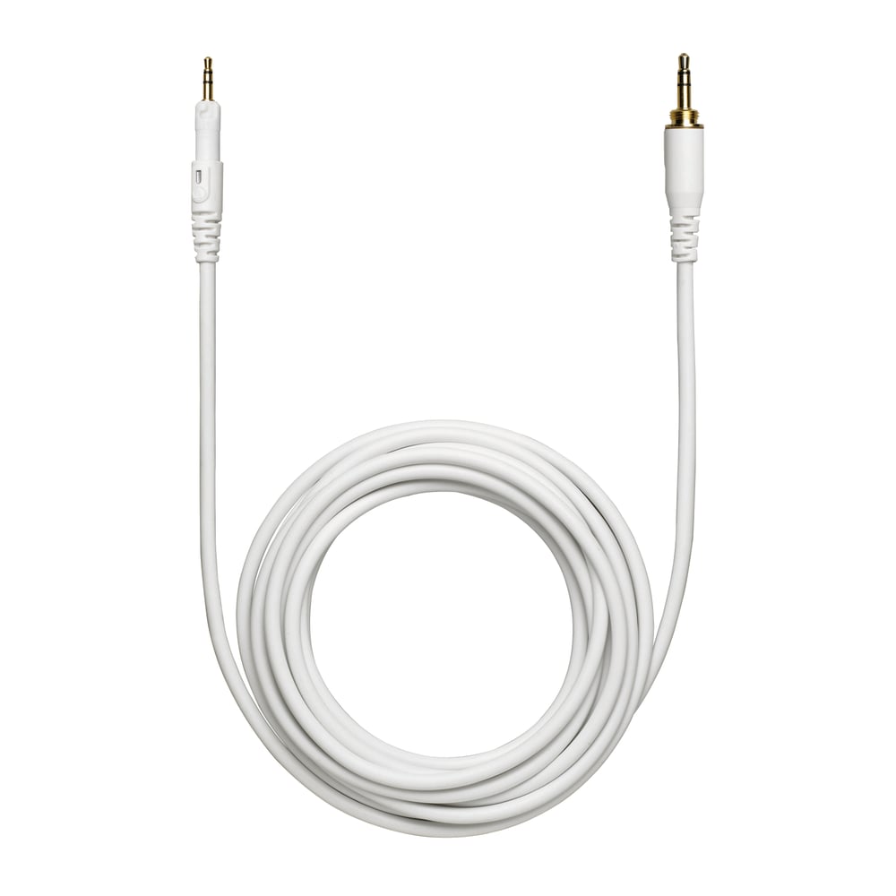 Audio-Technica HP-LC-WH 3 M (9.8') Straight (White), Replacement Cablefor Ath-M50Xwh. Includes 6.3 Mm (1/