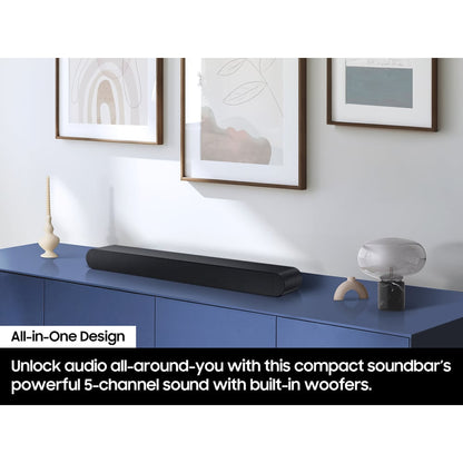 Samsung HW-S60D/ZA 5.0 Channel Soundbar, 200W, Dolby ATMOS, BT, HDMI Out - Black