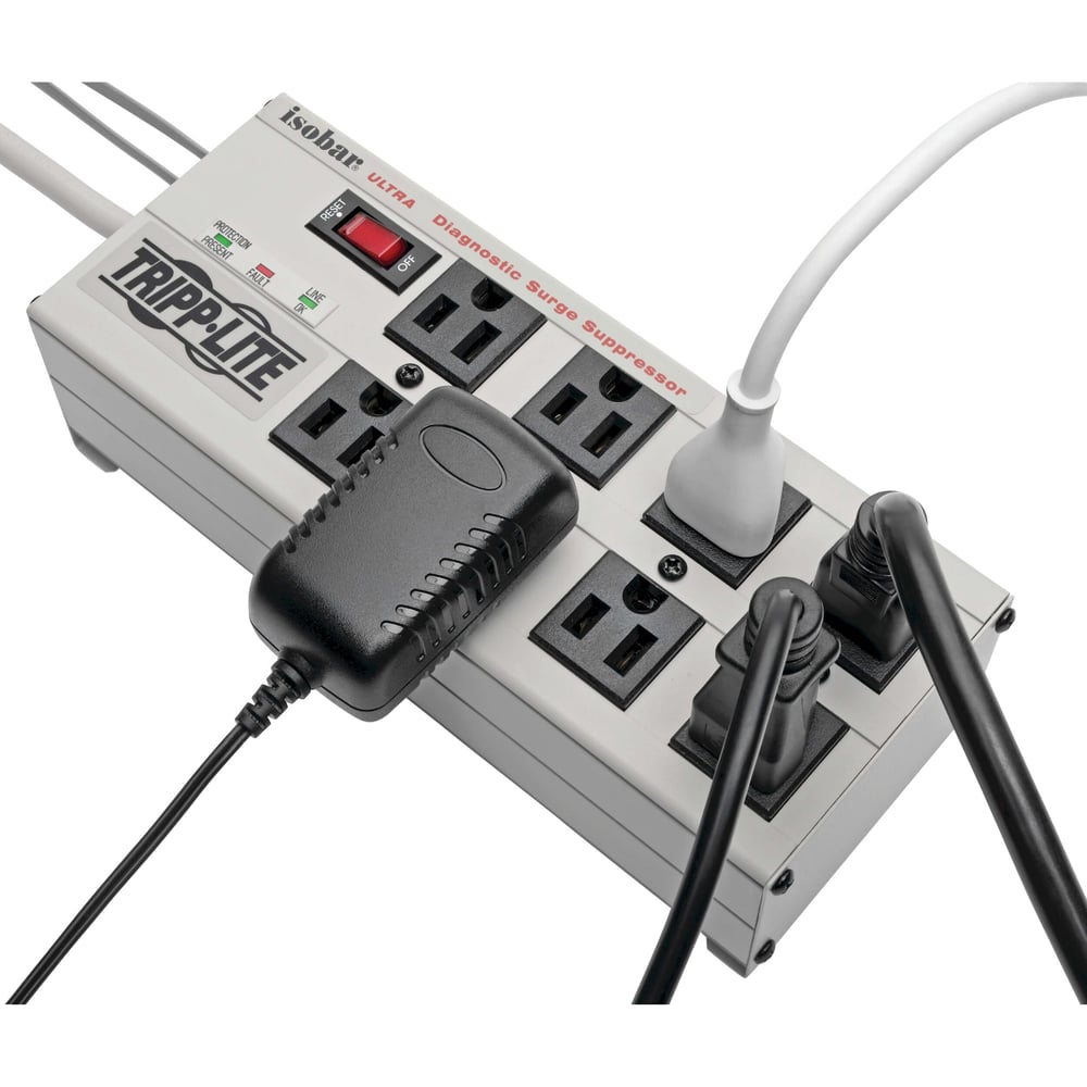 TRIPPLITE ISOBAR8 ULTRA Isobar 8-Outlet Surge Protector, 12 Ft. Cord With Right-Angle Plug