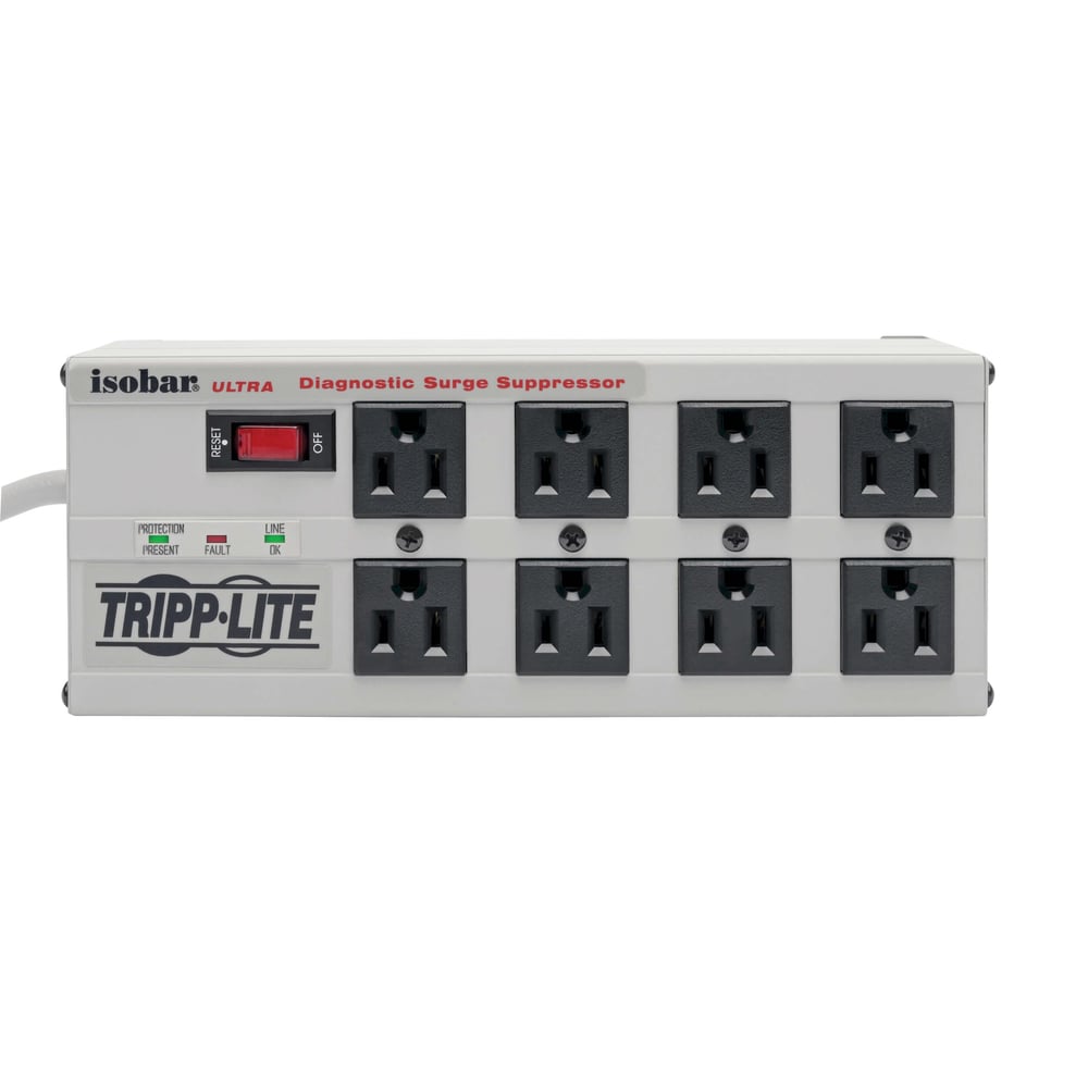 TRIPPLITE ISOBAR8 ULTRA Isobar 8-Outlet Surge Protector, 12 Ft. Cord With Right-Angle Plug