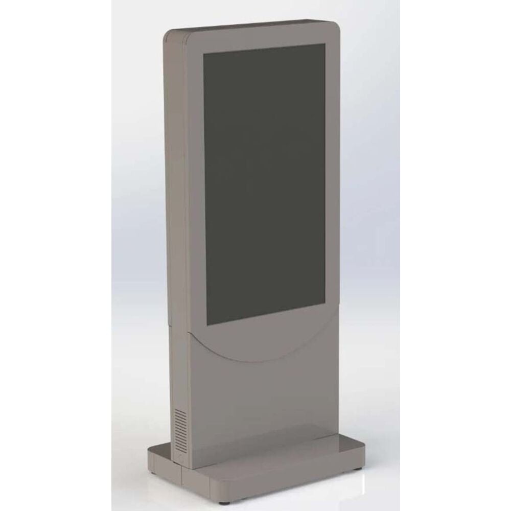 PEERLESS KIPC2555 Floorstanding Portrait Curved Kiosk For 55" Display(Black)
