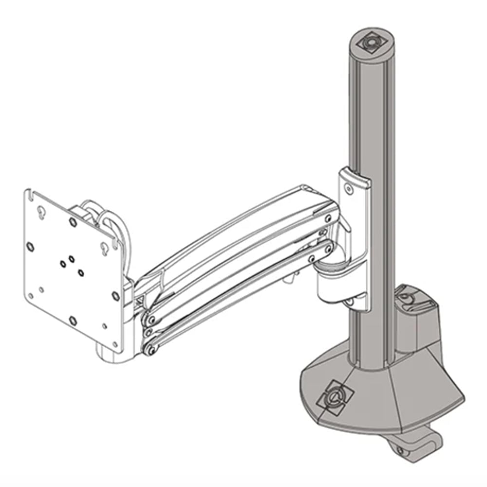 Chief KRA245S Kxc K1C K2C Clmn Desk Clamp Base, Slv