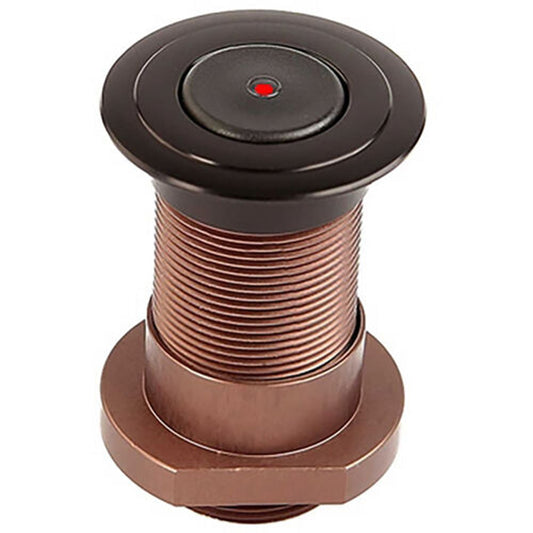 Audix LCB1 logic control button with red LED indicator, threaded barrel, and hex mounting nut