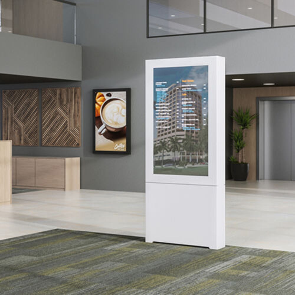 Chief LF55UWP-B2B 55" B2B Portrait Floor Kiosk White