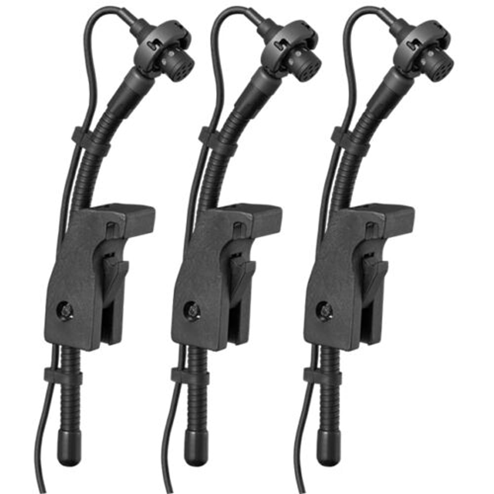 Audix MICRODTRIO 3 Mic, H-Card 6' Cbl, Phan Pwr Ada
