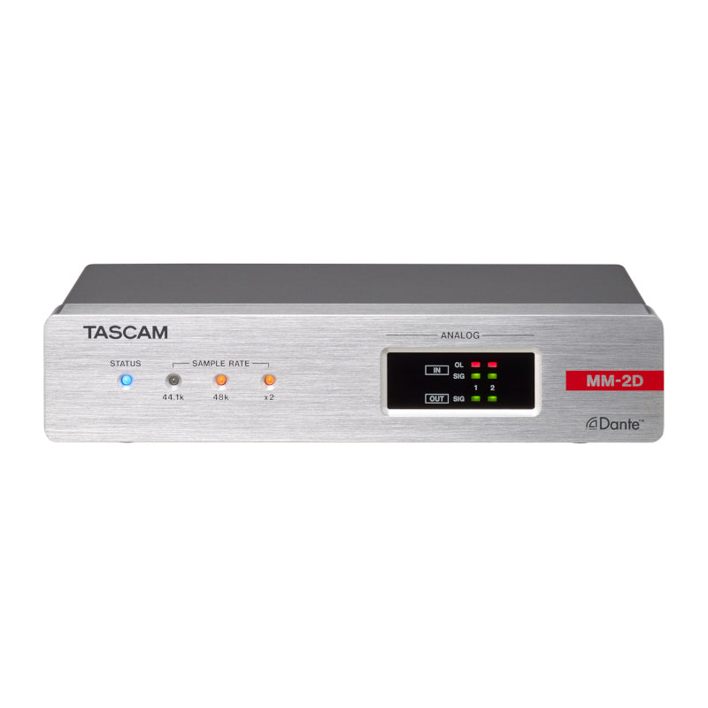 Tascam MM-2D-E 2-Channel Mic/Line I/O Dante Converter front