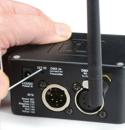 City Theatrical Multiverse SHoW Baby Wireless DMX Transceiver - Rear View