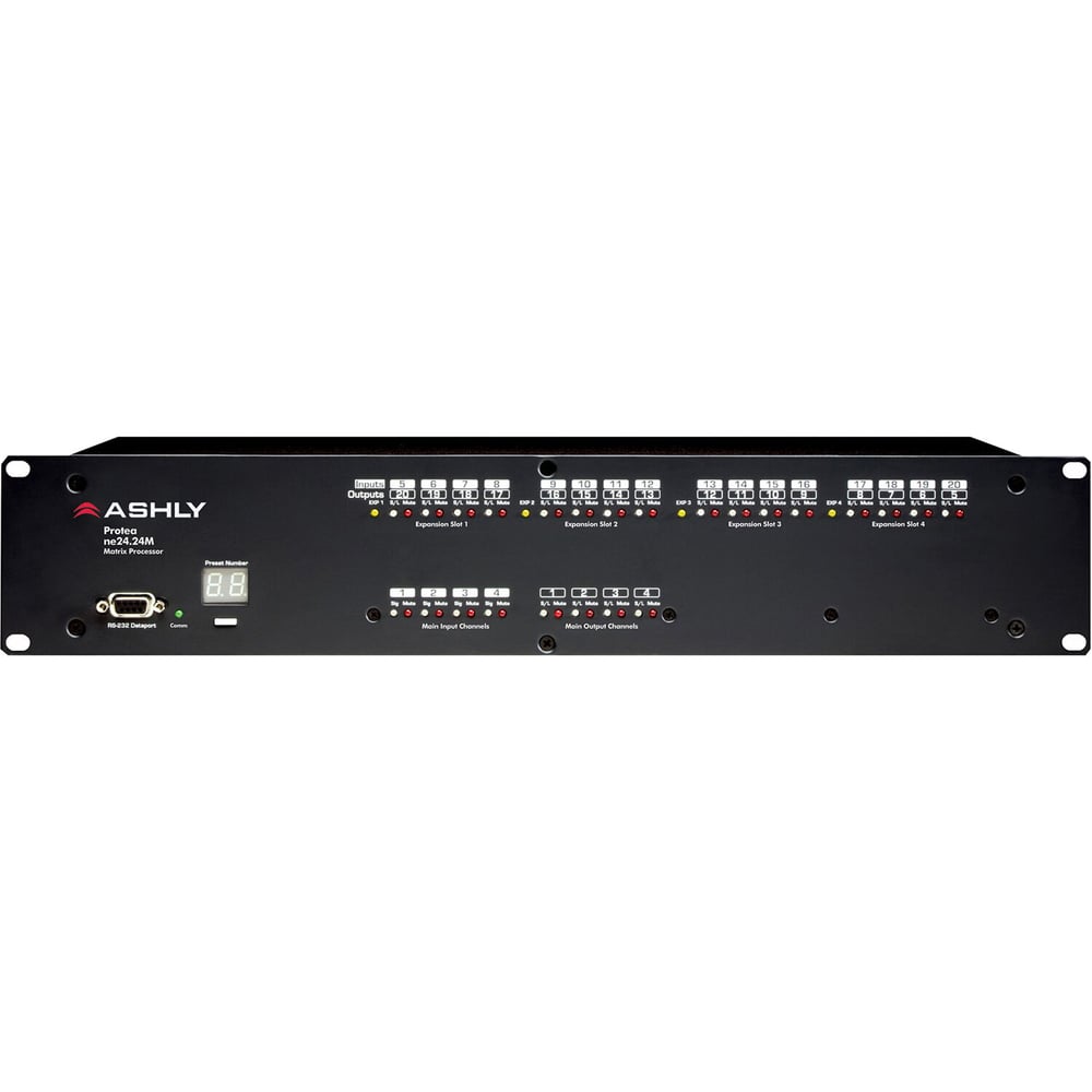Ashly ne24.24mt (12x12) Protea Dsp Audio Matrix Processor 12-In X 12-Out