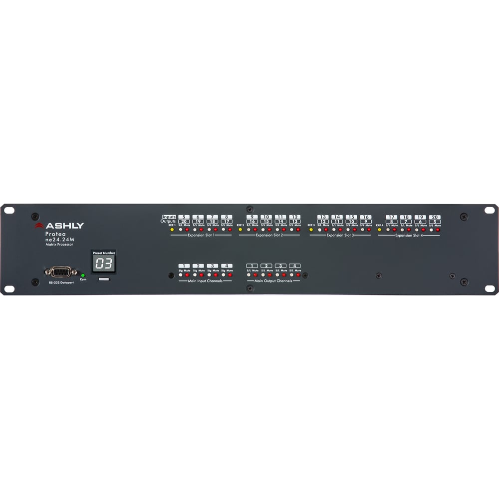 Ashly ne24.24mt (16x8) Protea Dsp Audio Matrix Processor 16-In X 8-Out