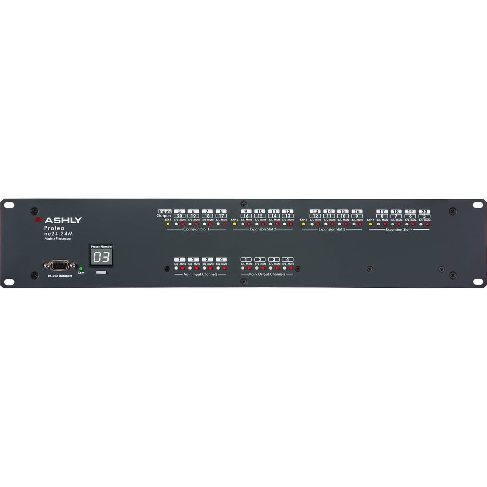 Ashly ne24.24mt (8x16) Audio ne24.24MT Protea Matrix Digital Signal Processor with 8x16 I/O