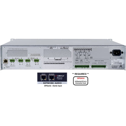 Ashly ne4250.70bd Ne4250.70 Network Amplifier With Dante And Opdac4 Option Cards