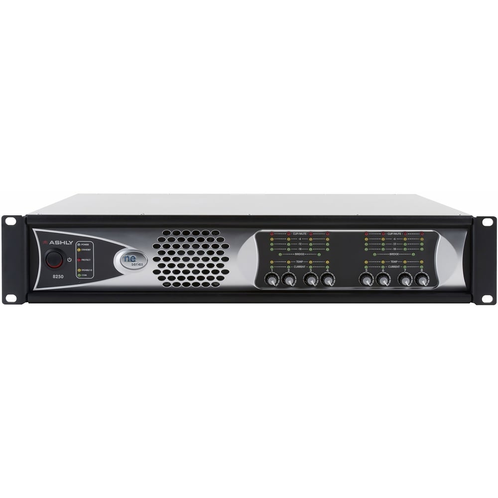 Ashly ne8250.70bd Amplifier Plus Opdante And Opdac8 Option Cards
