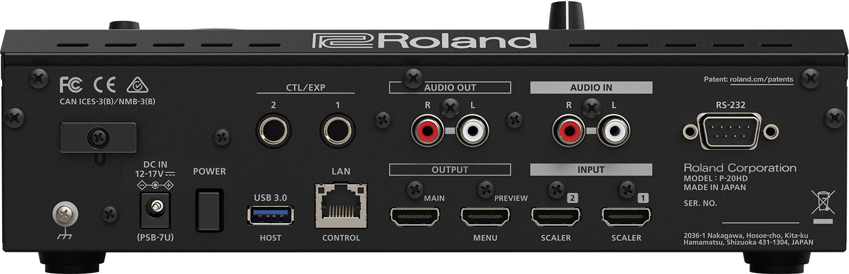 Roland P-20HD Back