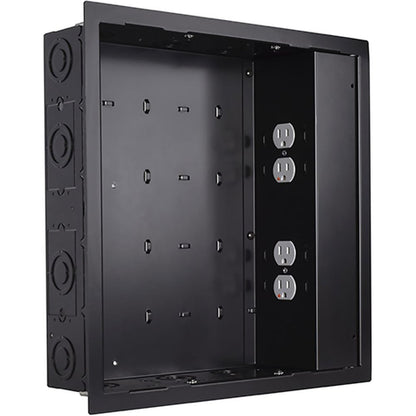 Chief PAC526FBP4 In-Wall Large Blk - W/ Surgex 2 Outlets