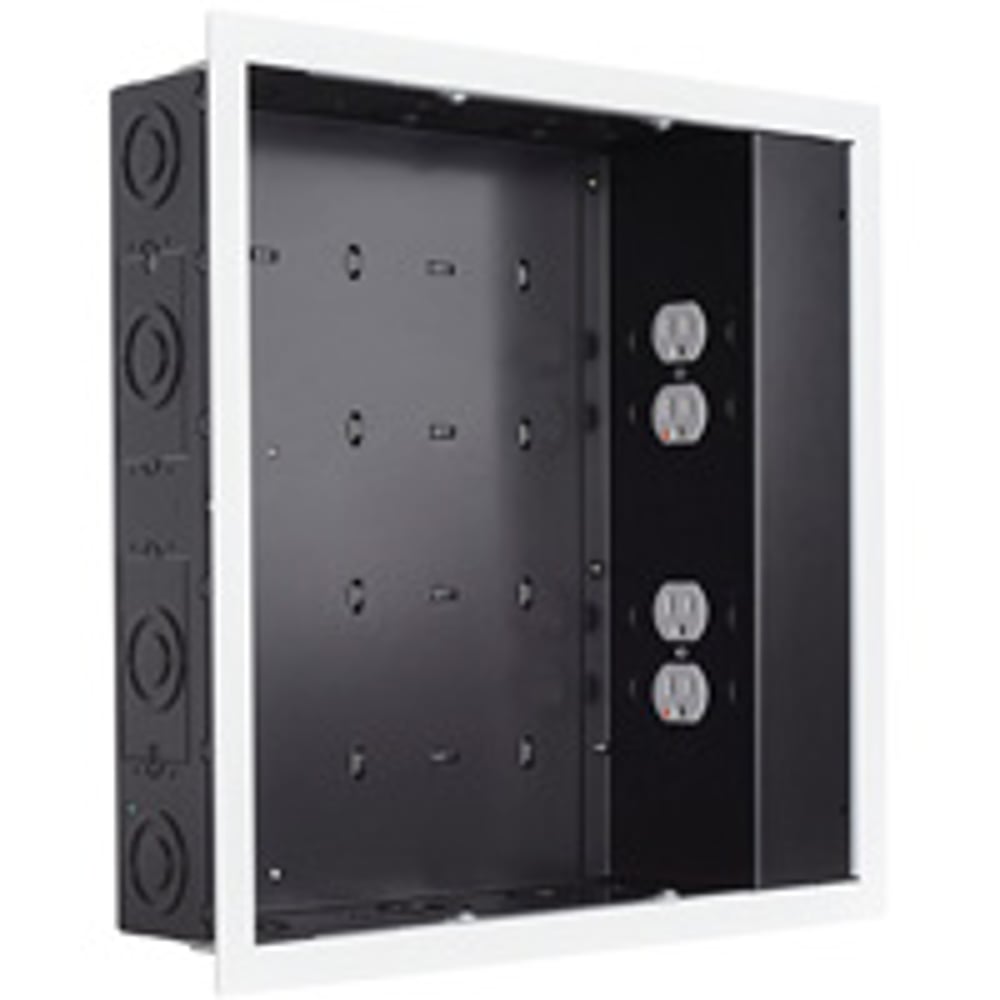 Chief PAC526FWP4 In-Wall Large Wht - W/ Surgex 2 Outlets Storage And Power