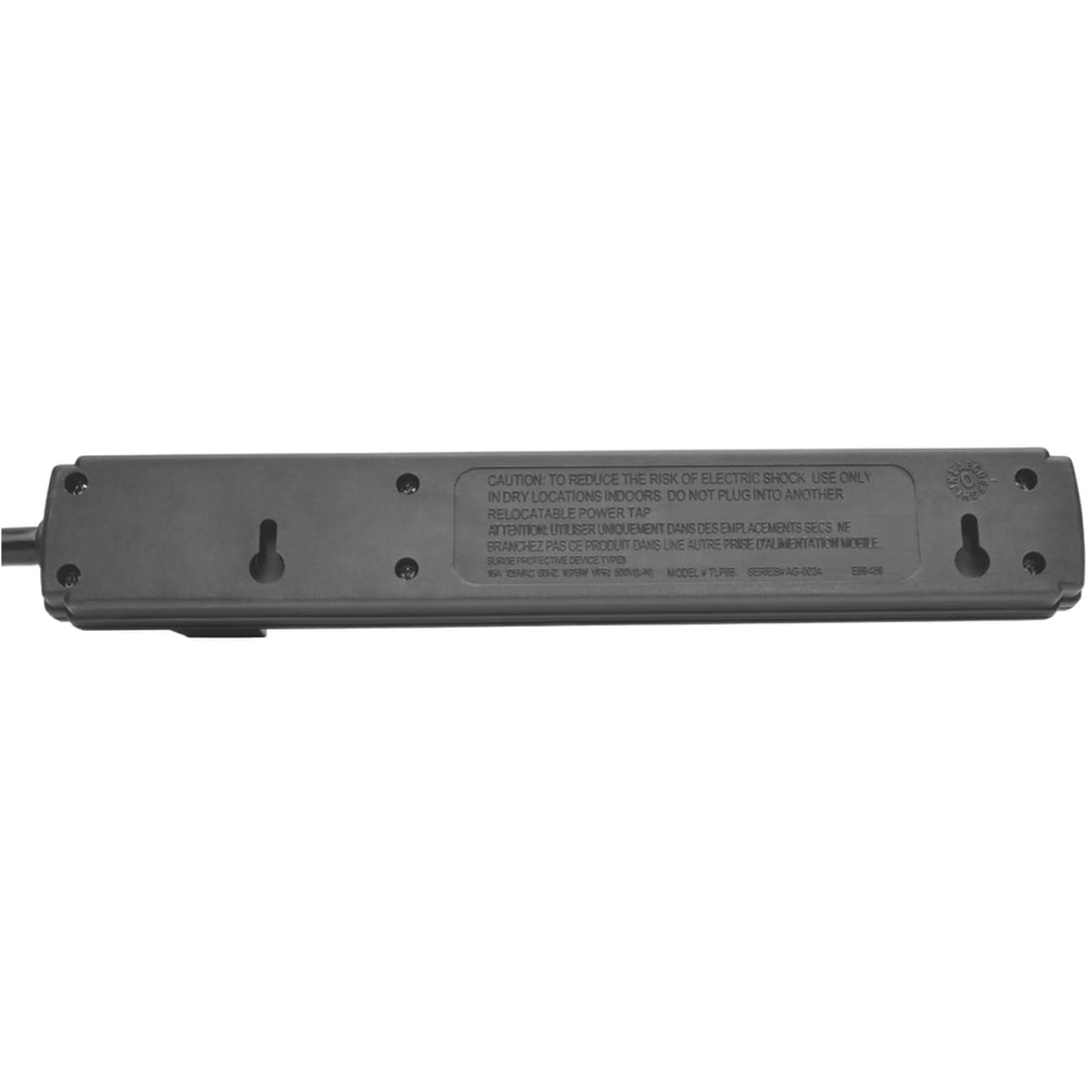 TRIPPLITE PS66B 6 Outlet Power Strip Nema 5-15R Ac 6 Ft Cord 5-15P Black Housing