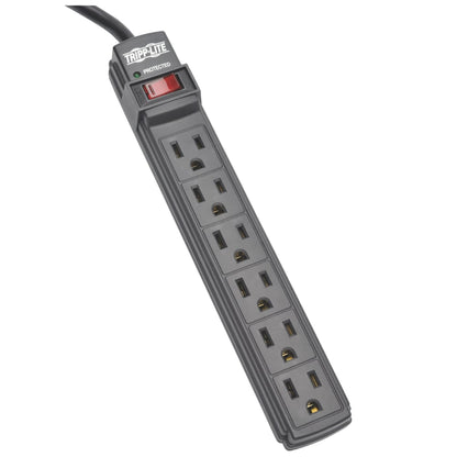 TRIPPLITE PS66B 6 Outlet Power Strip Nema 5-15R Ac 6 Ft Cord 5-15P Black Housing